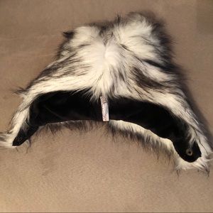 Infant wolf fur hat